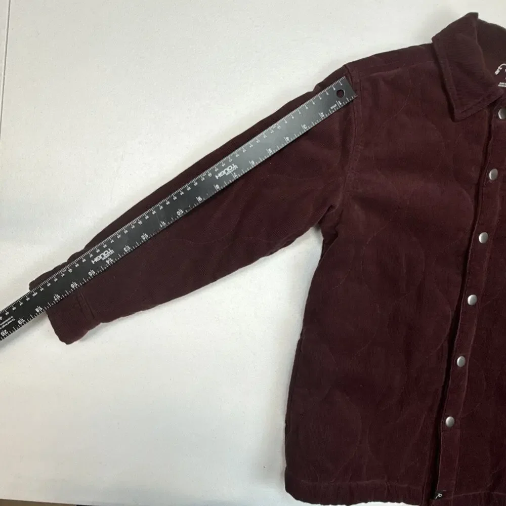 Art Class Boys Quilted Corduroy Jacket Burgundy Red Size M (8)